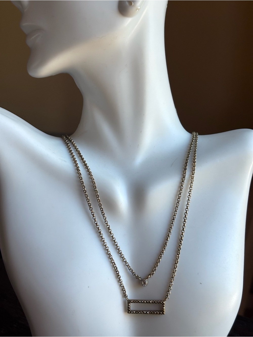 🌼Lucky Brand Double Strand Rhinestone Necklace